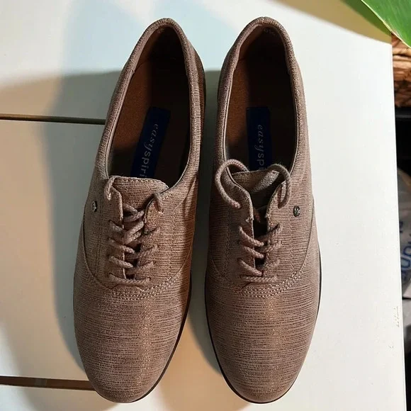 Easy Spirit Esmotion Women’sleather Shoes Loafers Brown Lace Up. Size 6.5 - Picture 2 of 9